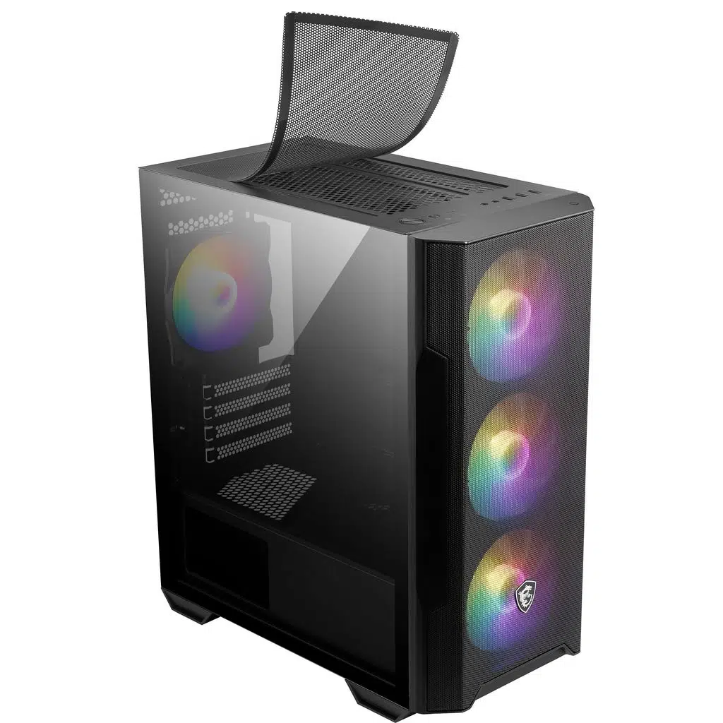 MSI MAG FORGE M100R 4x120mm ARGB Fan PSU Yok Micro ATX Gaming Kasa